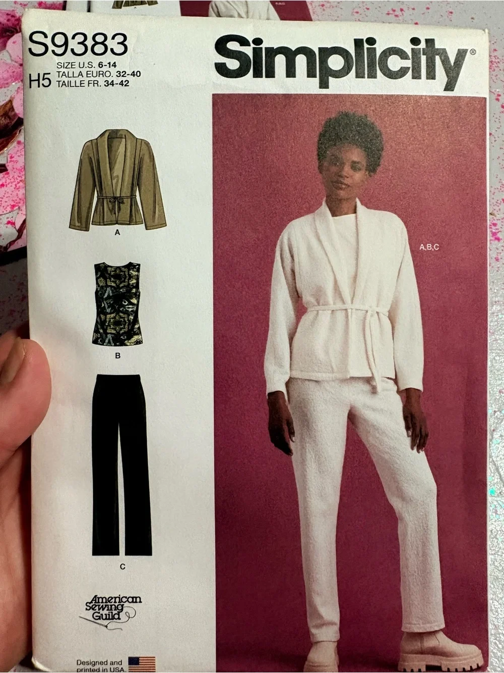 BN UNCUT SIMPLICITY 9383 H5 SEWING PATTERNS OUTFITS BLAZER TOP PANTS